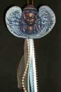 CDry Brushed Angel Ornament (Folded Wing) - Click To Enlarge